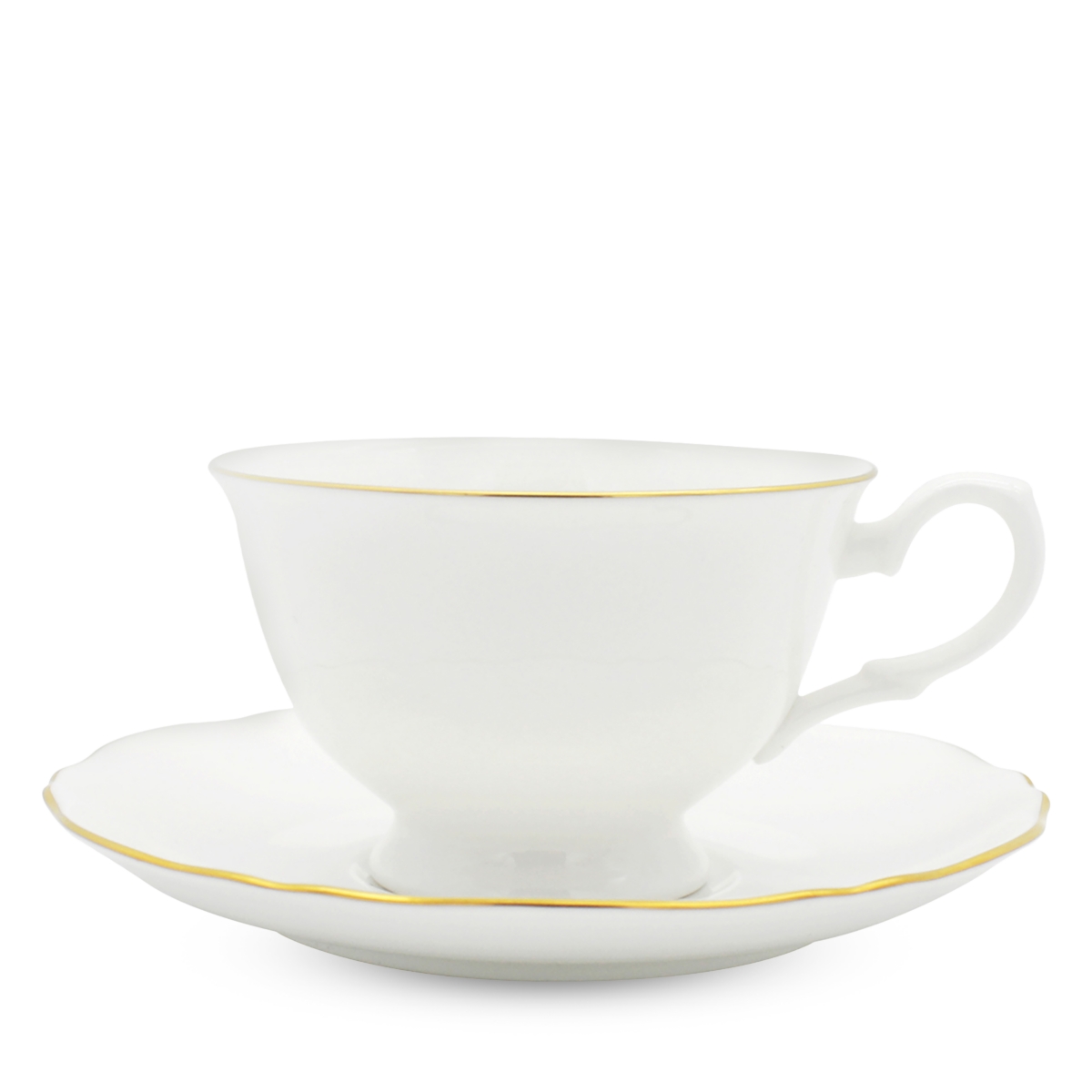 Twig New York Amelie Brushed Gold Tea Cup & Saucer - Gold