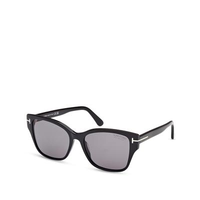 Tom Ford Elsa Butterfly Sunglasses, 55mm - Black/Gray Polarized Solid
