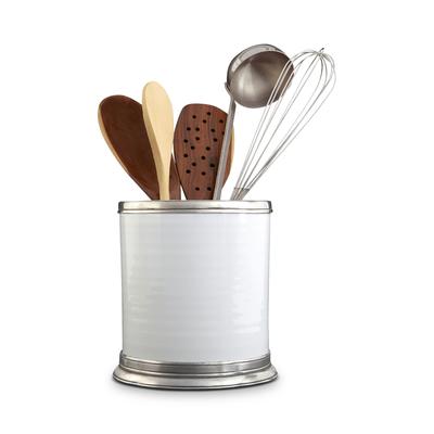 Match Convivio Kitchen Utensil Holder - Pewter/White