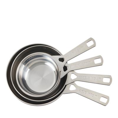 Le Creuset Stainless Steel Batch Baking Measuring Cups, Set of 4 - Silver