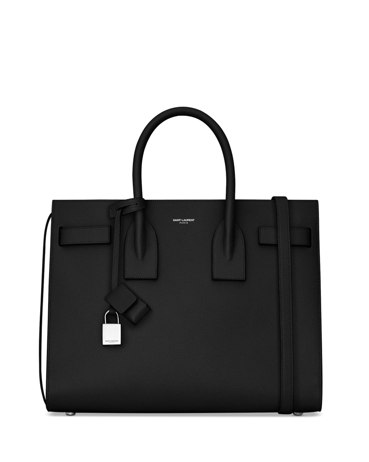 Saint Laurent Sac De Jour Small Top Handle Bag - Black Grained Leather/Silver