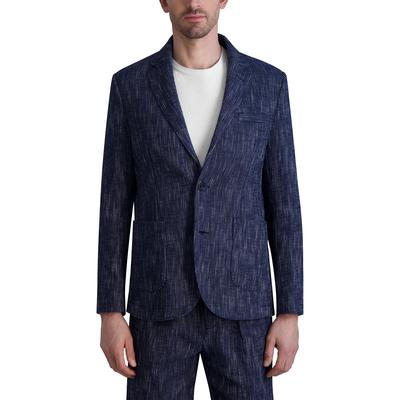 Karl Lagerfeld Paris White Label Lightweight Cotton Blazer - Navy