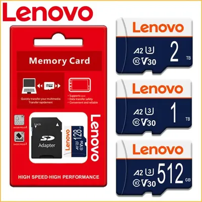 Lenovo Class 10 Memory Card 2TB 1TB Micro Tarjeta SD Card 128GB 256GB SD Memory Card 512GB SD Card