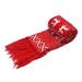 Qius 1Pc Xmas Knitted Wool Scarf Elk Snowflake Decoration Scarf Shawl Neck Scarf