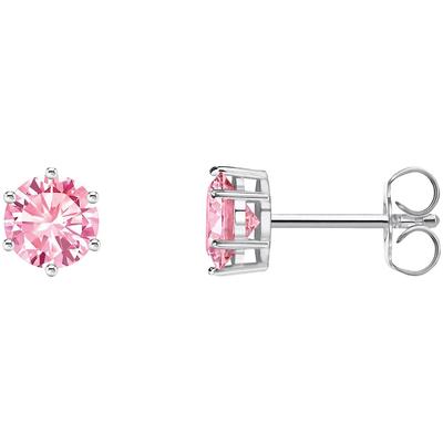 Paar Ohrstecker THOMAS SABO "Schmuck Silber 925 Ohrringe Solitär, H2300", bunt (silberfarben, pink, pink), Ohrringe, Dam