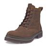 Schnürboots ECCO "GRAINER W", Damen, Gr. 40, braun (camelfarben), Leder, klassisch, Schuhe, Stiefelette, Winterboots, Blockabsatz, mit Schurwollfutter