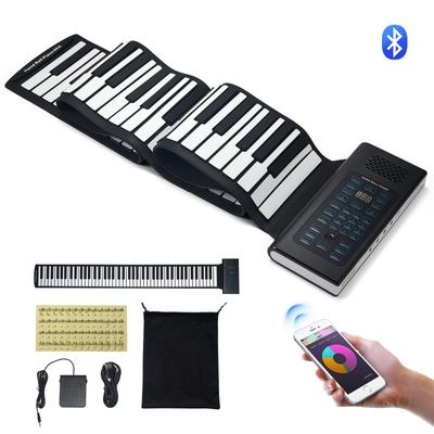 88 Keys Roll Up Keyboard Piano, 128 Rhythms, 128 Tones Portable Electric Digital Hand Roll Piano - 88-key