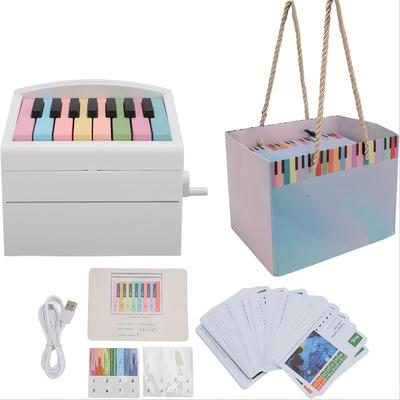 TEMU Mini Electronic Piano, Advanced Feeling Desktop Ornaments Creative Gift Birthday Gift, Box