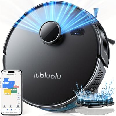 TEMU 5000pa Robot Vacuum And Mop Combo, 3in 1 Navigation Robot Vacuum, Auto-charging, , 30 No-go Zones, For Pet Hair Carpet Hard Floor - Lubluelu L15 Image
