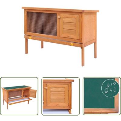 The Living Store - Kaninchenstall Kleintierhaus Hasenstall 1 Ebene Holz - Kaninchenstall