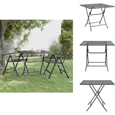 Vidaxl - Gartentisch 80x80x72 cm Streckmetall Anthrazit - Gartentisch - Metalltisch - Esstisch Im Image