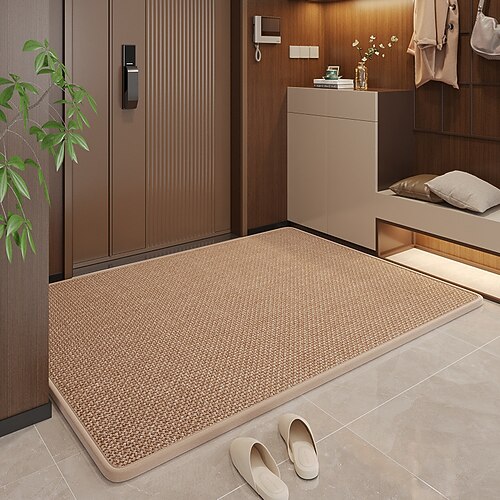 Anti-Rutsch-Fußmatte für den Eingangsbereich, saugfähiger und schmutzabweisender Haushaltsteppich, langlebige rutschfeste Fußmatte für den Innen- und Außenbereich Image