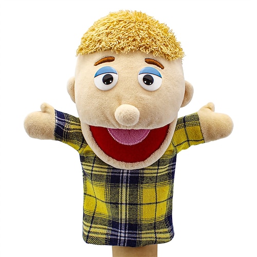 Handpuppen Multikulturelle Puppen Familienpuppen für Kinder Rollenspiele 30 cm Familienpuppen Plüschweiche Handpuppen Familienpuppen Geschichtenspielzeuge Puppen für Mädchen Jungen Fingerpuppen Image