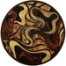 Catalina Picasso Contemporary Artistic Swirl Area Rug 7 ft 10 in x 10 ft 2 in Black