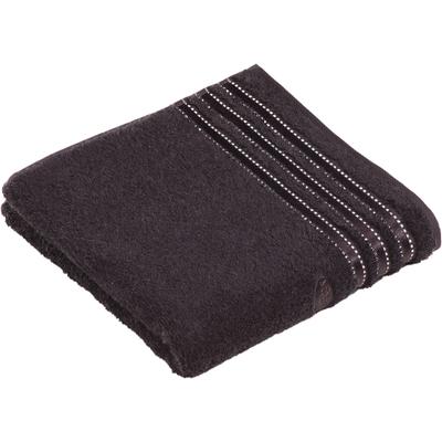 Handtuch VOSSEN "Cult de Luxe", schwarz, B:50cm L:100cm, Webfrottier, Obermaterial: 100% Baumwolle, Handtücher (Packung), mit Glanzbordüre Image