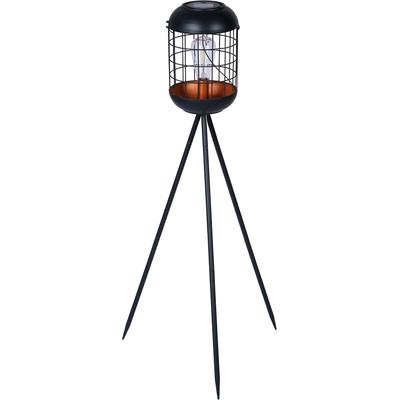 Außen-Stehlampe LUXFORM "Solar-Stehlampe - Leuchtturm - LED - 15 Lumen", schwarz, Lampen, Ausgestattet mit 2x Softtone-Filament-LED Image