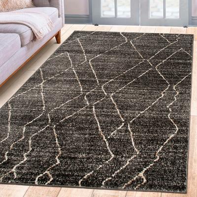 Teppich MY HOME "Smilla" Gr. 4, grau, B:160cm H:9mm L:230cm, Kunstfaser, Teppiche, mit besonders weichem Flor, Kurzflor, moderne Berber Optik, Boho Image