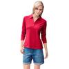 Poloshirt "Poloshirt", Damen, Gr. 42, rot, 95% Baumwolle, 5% Elasthan, B.C. BEST CONNECTIONS BY HEINE, unifarben, Langarm, Shirts
