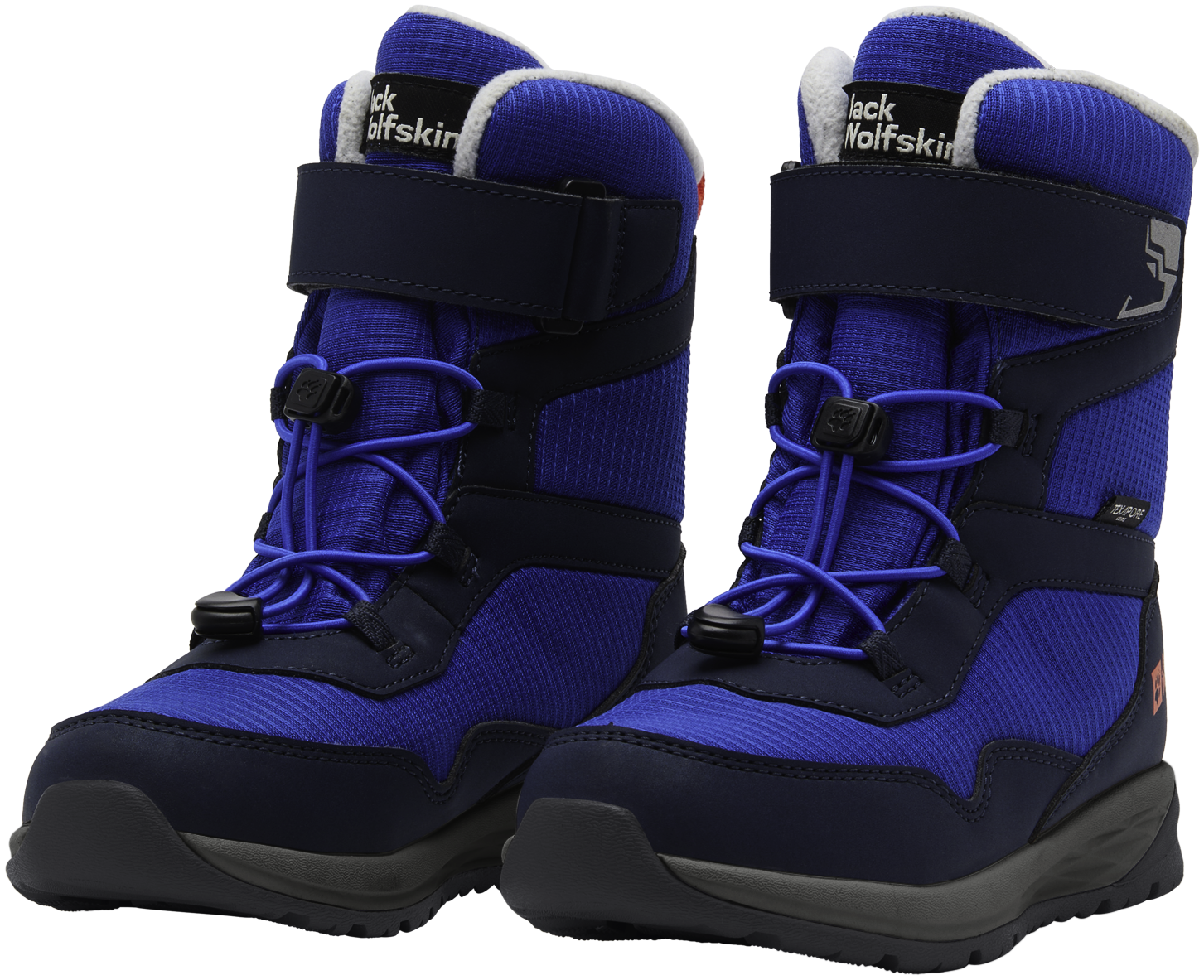 Winterboots JACK WOLFSKIN "POLAR BEAR-B TEXAPORE HIGH VC K", Damen, Gr. 37, blau (crisp cobalt), Synthetik, Textil, Sportlich, Schuhe, Snowboots, Winterstiefel, Winterschuhe, wasserdicht & gefüttert Image