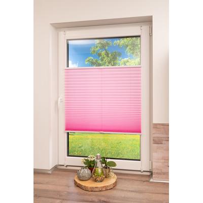 Plissee K-HOME "Klemmfix Pisa" Gr. 26, pink, B:105cm H:130cm, Obermaterial: 100% Polyester, Plissees, Crushed-Optik Image