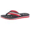 Zehentrenner TOMMY HILFIGER "TOMMY LOVES NY BEACH SANDAL", Damen, Gr. 36, bunt (blau, weiß, rot), Textil, gestreift, sportlich, Schuhe, Sommerschuh, Schlappen, Poolsildes mit Logo auf der Laufsohle