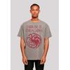 T-Shirt F4NT4STIC "House Of The Dragon Targaryen Crest Logo", Herren, Gr. 3XL, grau (asphalt), Obermaterial: 100% Baumwolle, casual, oversize, Rundhals, Kurzarm ohne Bündchen, Shirts, Premium Qualität