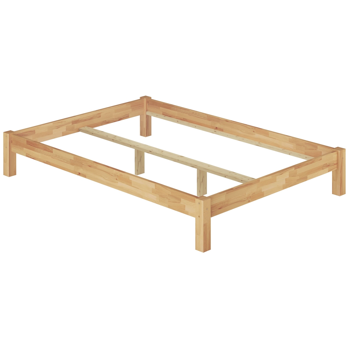 Erst-Holz Doppelbett Ehebett 180x200 Massivholz-Bettgestell Buche natur ohne Zubehör 60.84-18 oR Image