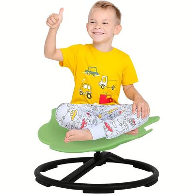 TEMU Autism Kids Swivel Chair Sensory Products, Sit And Spin Spinning Chair Carousel Spin Sensory Chair, Kids Body Coordination Training, Sensory Toy Chair For Kids 2 Orange Christmas Gift