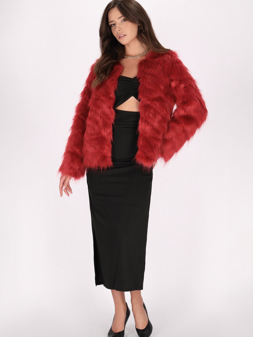 Faina Faina Jacke Damen rot, M