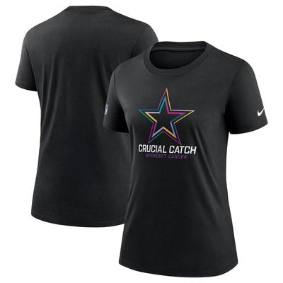 Schwarzes Dallas Cowboys 2024 NFL Crucial Catch Tri-Blend Nike-T-Shirt für Damen Image