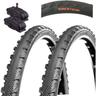 2 copertoni neri 26 x 1.90 (47-559) + 2 camere d'aria con valvola schrader america per mtb bici