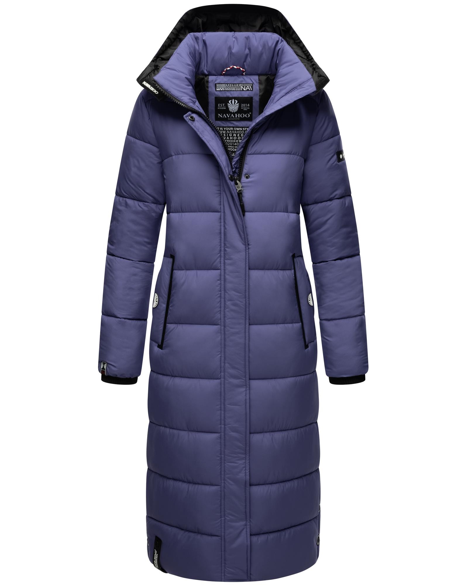 Steppmantel NAVAHOO "Isalie", Damen, Gr. L (40), lila (lilablau), Oberstoff: 100% Polyester, Futter: 100% Polyester, Wattierung: 100% Polyester, Ärmelfutter: 100% Polyester, oversize ca. Mitte Wade, Ärmel ohne Ärmelschlitz Rippstrickbündchen mit... Image