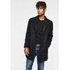Outdoorjacke STREET ONE MEN, Herren, Gr. M (40), grau (ash grau melange), Stoff, Obermaterial: 100% Polyester; Futter: 100% Polyester , unifarben, casual, gerade lang, V-Ausschnitt, Langarm Bündchen, Jacken, mit Knopfleiste