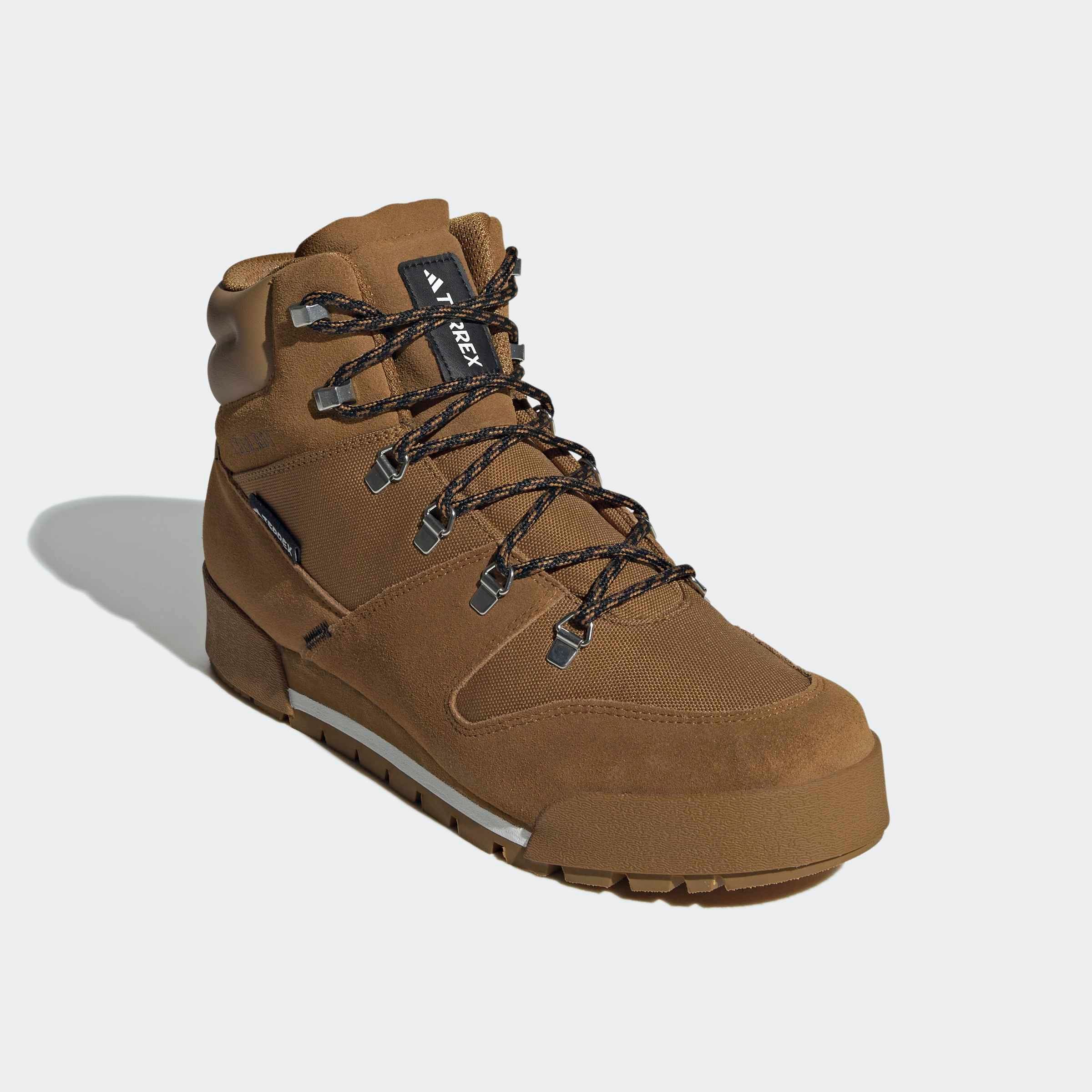 Winterboots ADIDAS TERREX "SNOWPITCH COLD.RDY", Damen, Gr. 44,5, braun (bronze strata, bronze strata, semi impact orange), Synthetik, Textil, Schuhe, Winterschuhe, Winterstiefel, Snowboots, wasserdicht