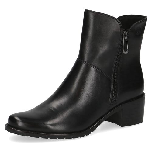 Stiefelette CAPRICE Gr. 40, schwarz Damen Schuhe Bockabsatz, Businesschuh mit zwei Reißverschlüssen