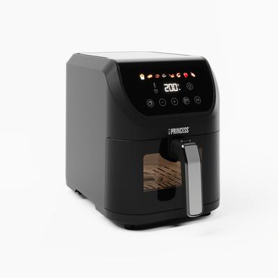 PRINCESS Heissluftfritteuse "182240 Slim Airfryer 5L -Platzsparendes Design - Ölfrei 8 Programme" Fritteusen schwarz