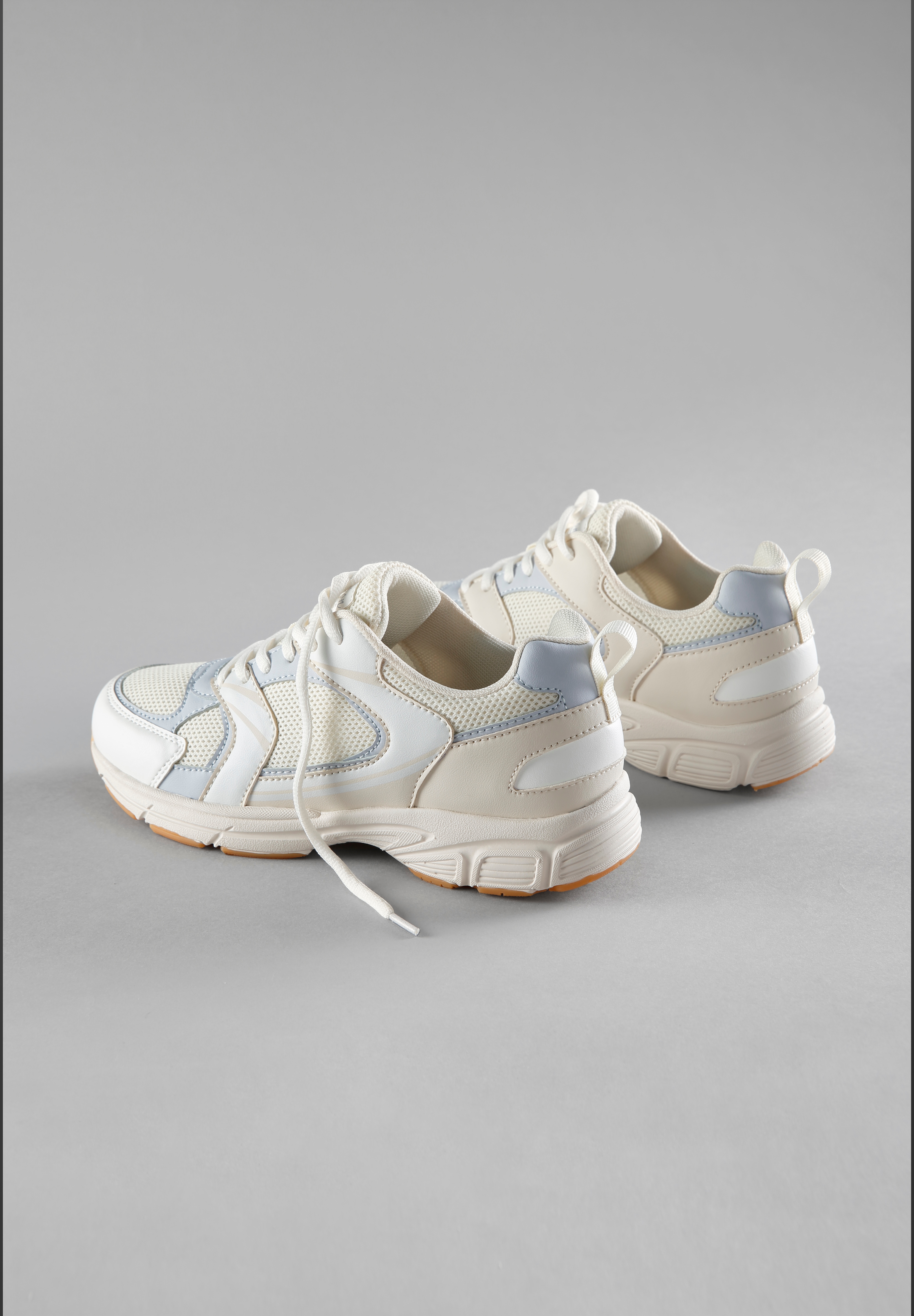 Sneaker ANISTON SHOES, Damen, Gr. 40, blau (beige, hellblau), Lederimitat, Textil, Schuhe Modernsneaker Sneaker low Ugly Shoes, Freizeitschuh, Halbschuh, Schnürschuh - NEUE KOLLEKTION