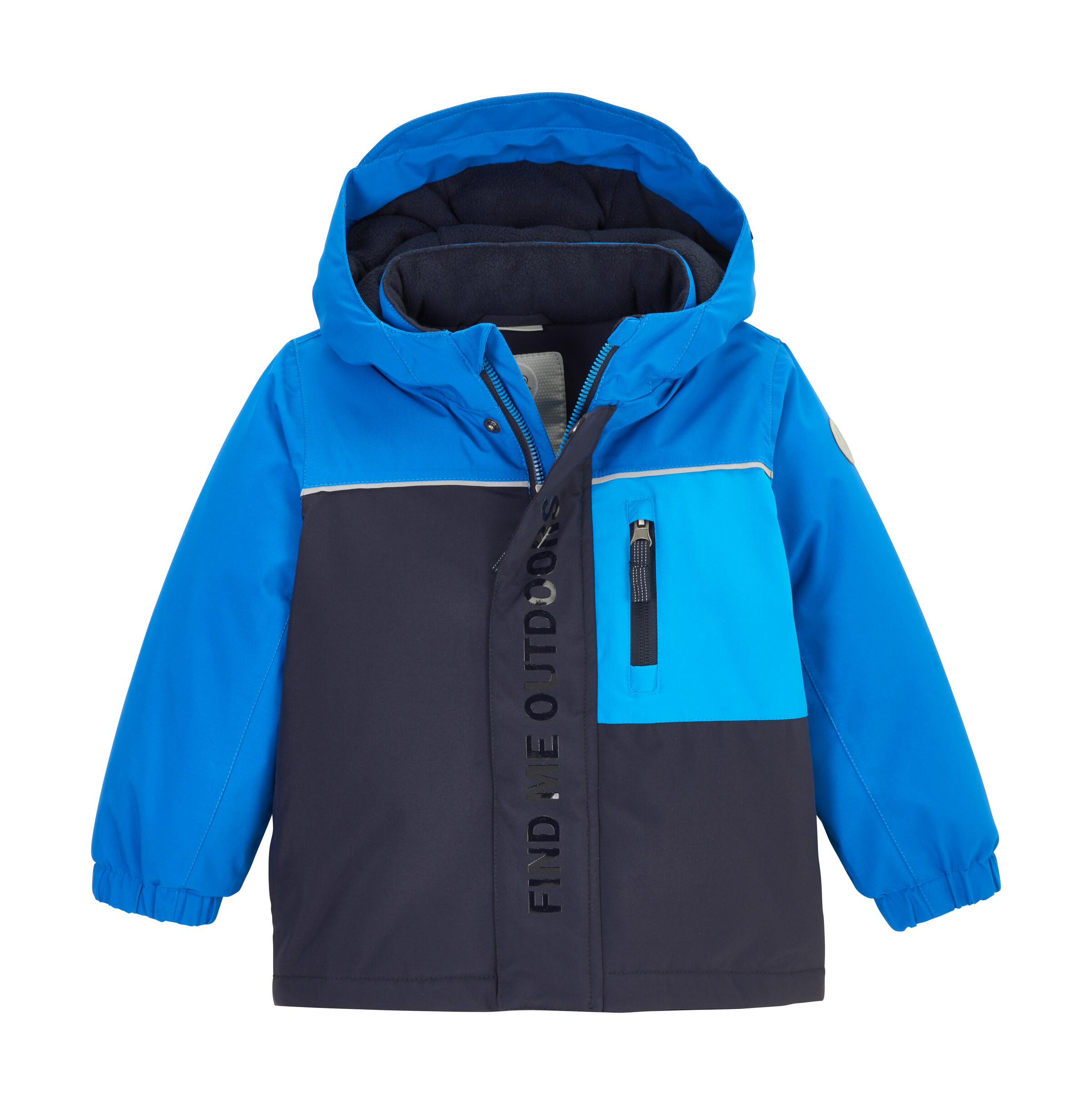 Funktionsjacke "FIOW 22 MNS JCKT", Kinder, Gr. 98/104, blau, Oberstoff: 100% Polyester, Futter: 100% Polyester, Wattierung: 100% Polyester, FIRST INSTINCT BY KILLTEC, Jacken, Wasserdichte Winterjacke mit Grow-Up-Funktion, reflektierendes Design Image
