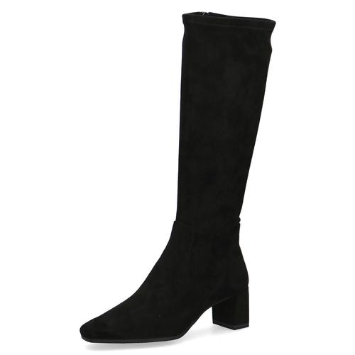 Stiefel CAPRICE Gr. 38, Normalschaft, schwarz Damen Schuhe Blockabsatz, Abendschuh, Langschaft-Stiefel mit Innenreißverschluss