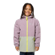Outdoorjacke JACK WOLFSKIN "SNOWY DAYS JACKET K", Kinder, Gr. 176, lila (wild blossom), Obermaterial: 100% Polyester, sportlich, hoch geschlossener Ausschnitt, Jacken, Winterjacke leicht,wetterfest und isolierend
