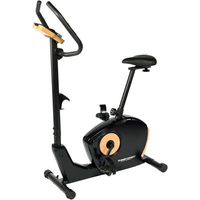 Ergometer CHRISTOPEIT SPORT "ET 3.1", schwarz (schwarz, holzlook), Fahrradtrainer, ohne Unterlegmatte, Schwungmasse ca. 