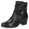 Stiefelette CAPRICE, Damen, Gr. 37,5, schwarz, Nappaleder, klassisch, Schuhe, Blockabsatz, Businesschuh mit Zierreißverschluss außen