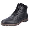 Winterstiefelette RIEKER, Herren, Gr. 41, schwarz, Leder, Lederimitat, modisch, Schuhe, Schnürstiefel, Business Schuh mit wasserabweisender TEX-Membran