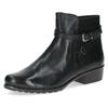 Stiefelette CAPRICE, Damen, Gr. 38, schwarz, Nappaleder, klassisch, Schuhe, Blockabsatz, Boots mit Zierschnalle und Zierriemchen