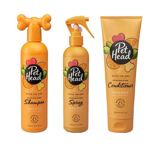 850ml 3-teiliges Pflegeset (Shampoo, Conditioner, Spray) Pet Head Ditch The Dirt Hund