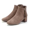 Stiefelette LASCANA, Damen, Gr. 38, braun (braun, taupe), Obermaterial: 100% Textilmaterial. Futter: 100% Textilmaterial. Decksohle: 100% Lederimitat. Laufsohle: 100% Synthetik, unifarben, casual, Schuhe, Stiefel, Boots mit bequemem Blockabsatz VEGAN