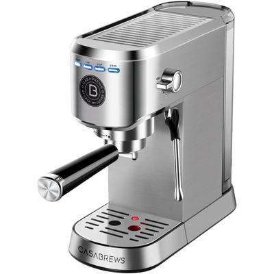 Casabrews 20 Bar Espresso Machine with Milk Frothing System, Stainless Steel, Silver, New