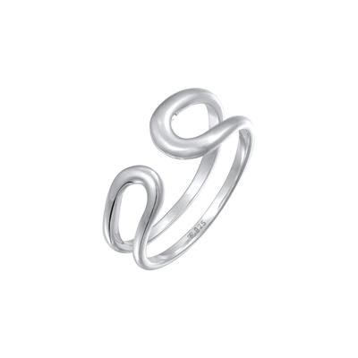 Elli PREMIUM - Elli PREMIUM Ring Offen Modern Verstellbar 925 Silber Ringe 1 ct Damen Image
