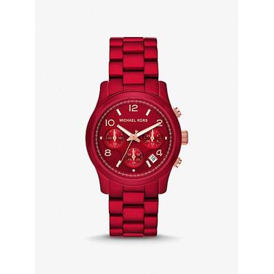 Runway Chronograph Coated Stainless Steel Bracelet Watch 38mm - Red - Michael Kors Watches