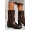 Where's That From Wheres Womens 'Beau' Mid Calf Boot With Side Zip - Brown - Size UK 8 | Where's That From Sale | Discount Designer Brands